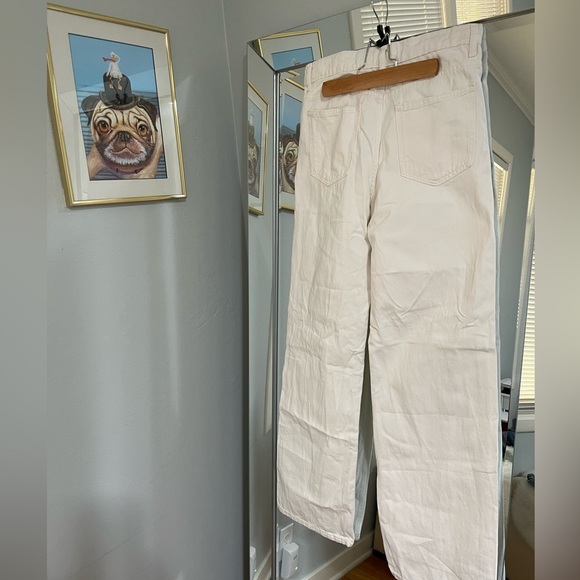 Zara high waisted White jeans oversized - Picture 2 of 4